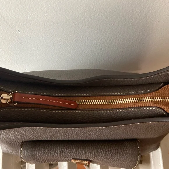 Dooney & Bourke Gray Leather Shoulder Bag - Picture 10 of 10